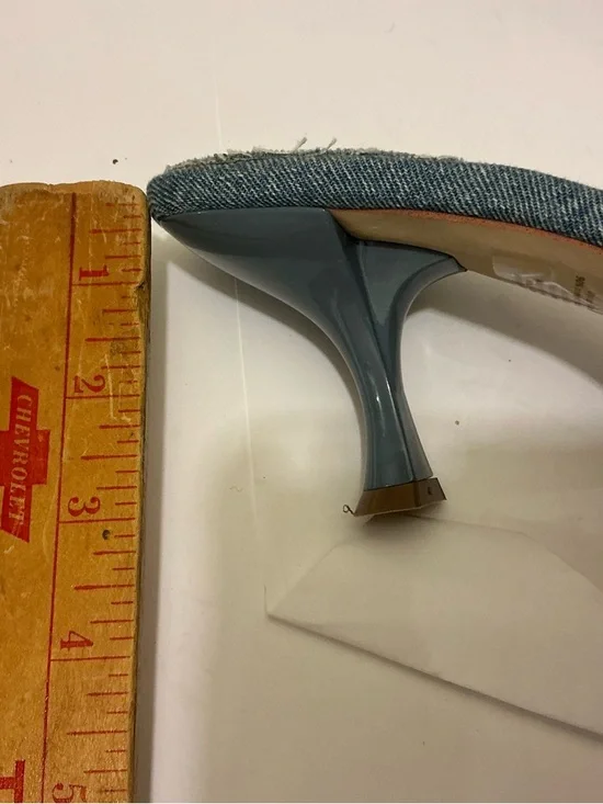 Jeffrey Campbell Light Blue Knotted Denim Mules size 9 - Picture 9 of 9